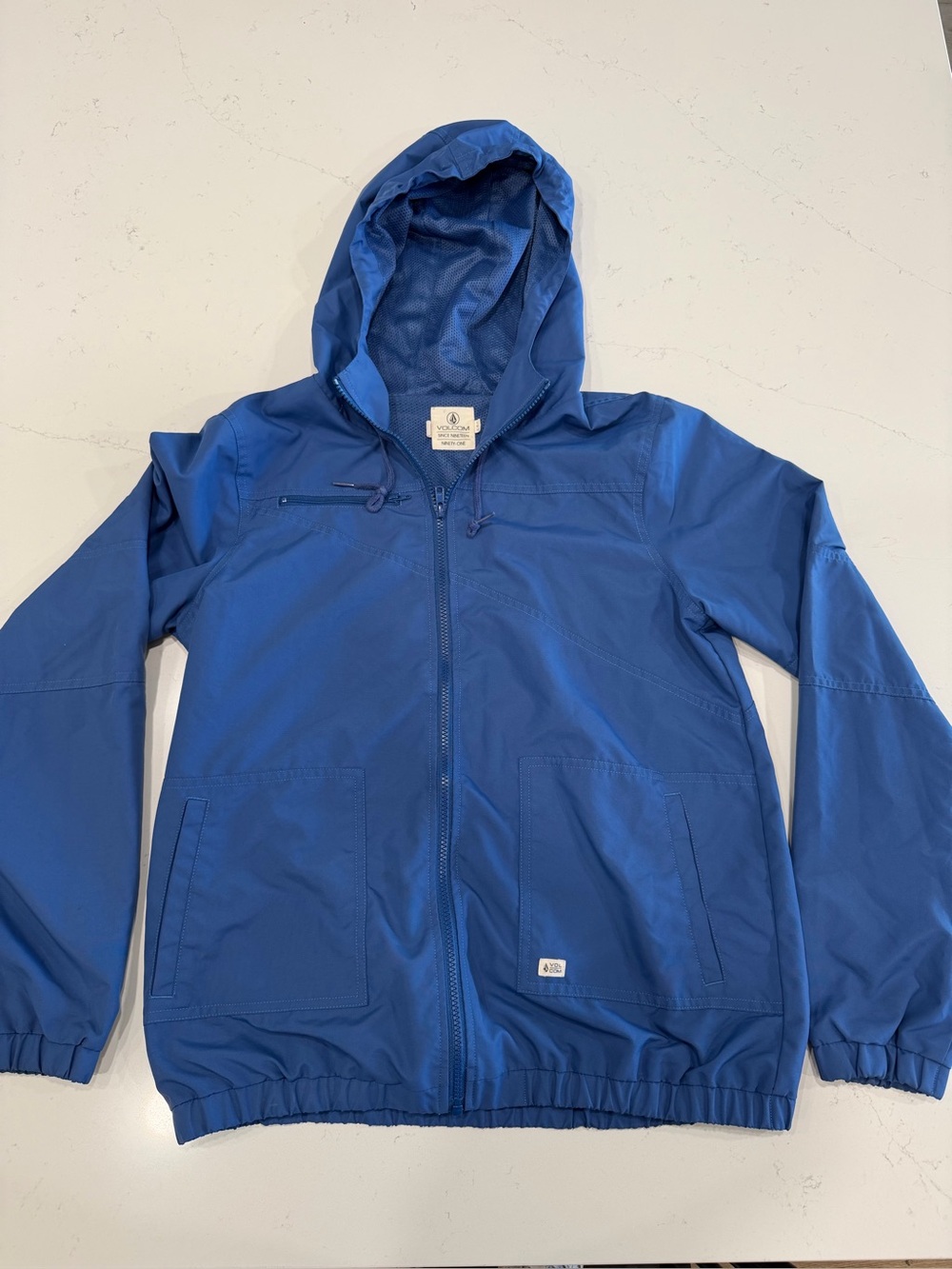 Volcom Women’s Blue Hooded Utility Jacket - Large
